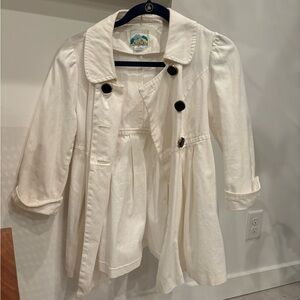 White Baby Doll Pea Coat